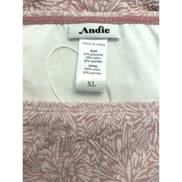 Andie Swim 90s High Waisted Cheeky Swimsuit Bikini Bottom Rose Pink Eco Nylon XL - Picture 3 of 8